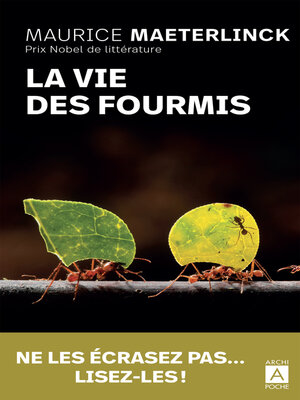 cover image of La vie des fourmis
